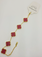 Lucky Red Clover Jewelry Set