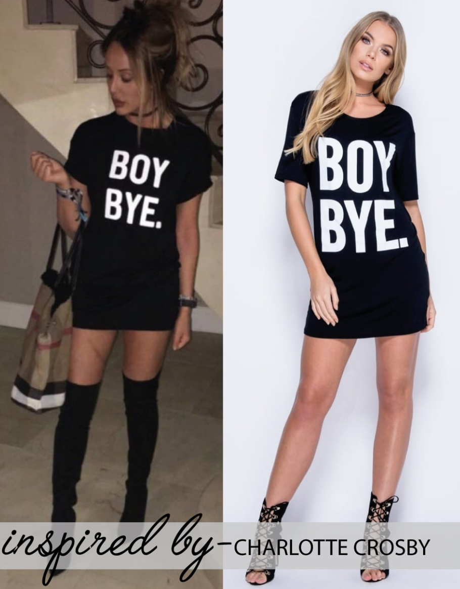 Parisian Wholesale Boy Bye T Shirt Dress S M