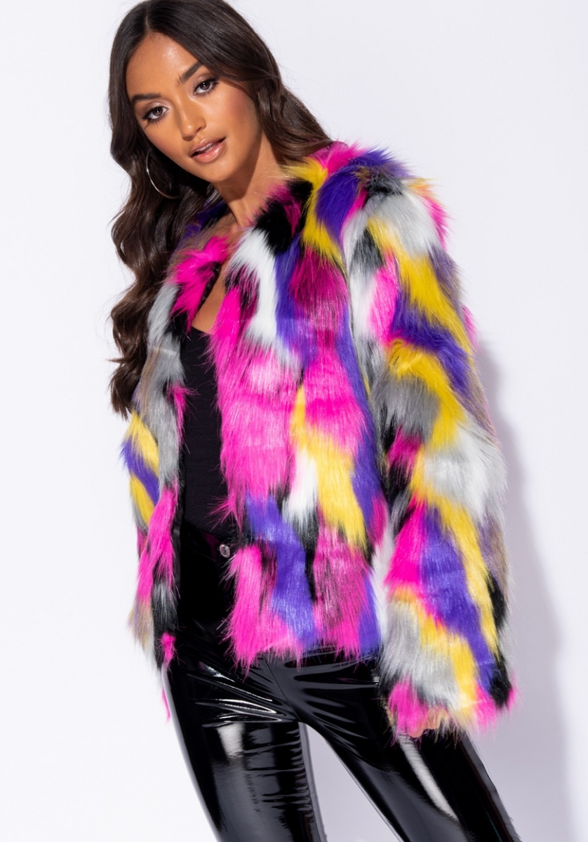 Pretty little thing deals pink fur coat