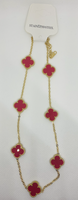 Lucky Red Clover Jewelry Set