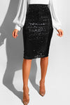 Black Sequin Skirt