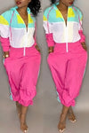 Tropical Color Block Jumpsuit