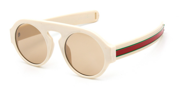 Kouture Striped Goggle Sunglasses