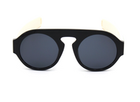 Kouture Striped Goggle Sunglasses