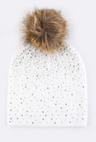 Shimmer Pom Pom Knit Hat