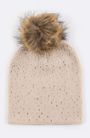 Shimmer Pom Pom Knit Hat