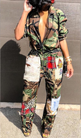 Camo Patchwork Jumpsuit