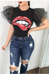 Ruffle Lip Shirt