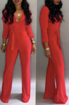 Red Tie Jumpsuit