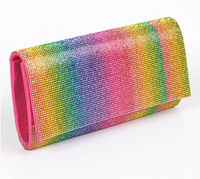 Rhinestone Rainbow Clutch