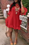 African Ruffle Dress