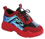Red Tidal Wave Sneakers