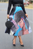 Afro Vogue Pleated Skirt