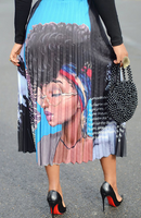 Afro Vogue Pleated Skirt