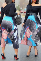 Afro Vogue Pleated Skirt