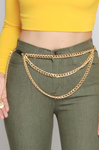 Gold Medallion 3 Chain Belt