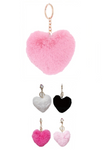Fluffy Heart Keyring